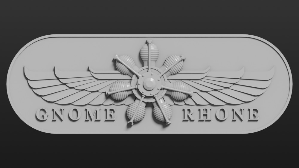 logo Gnome et Rhone en 3D