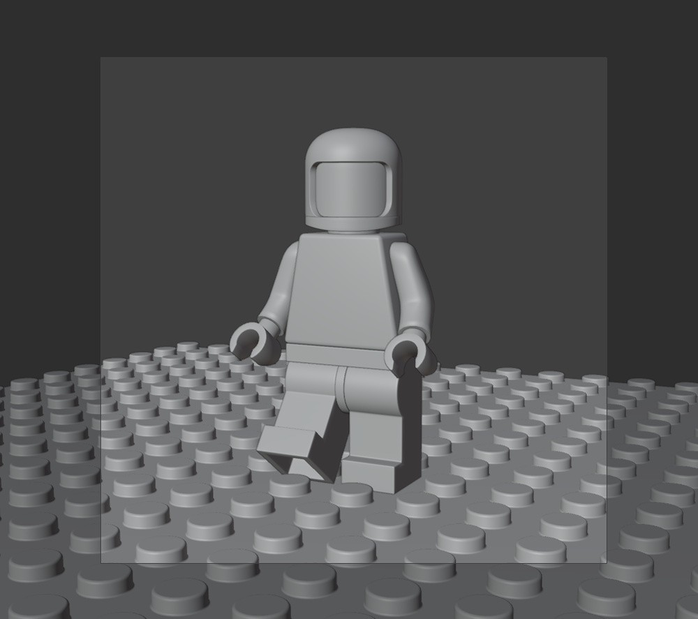 Lego astronaute, travail 3D