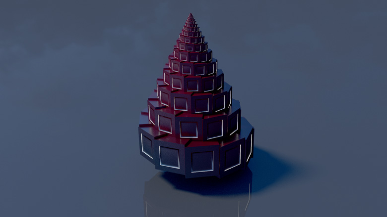 abstrait cubes cone