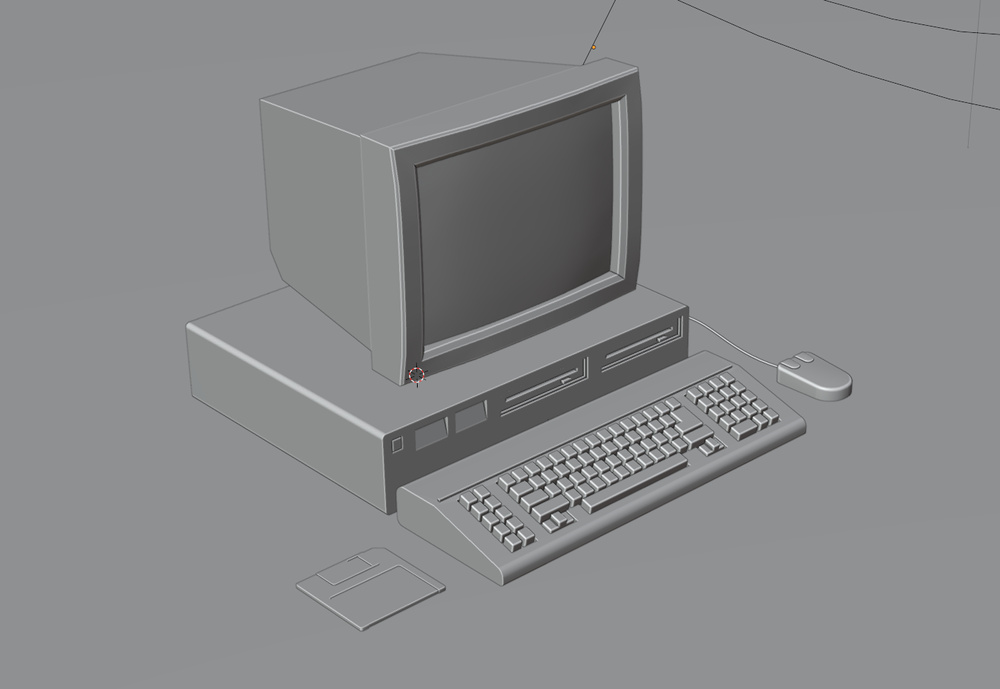 Vieux PC vue 3D